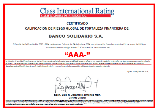 Calificación de Riesgo AAA-