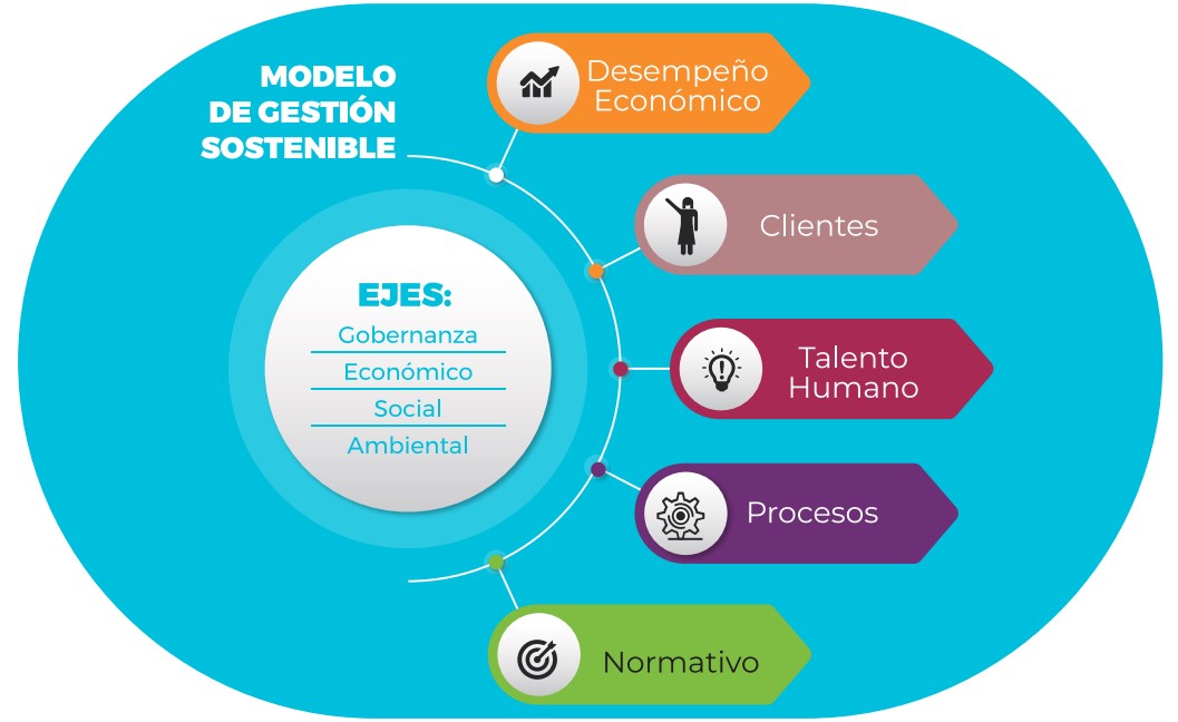Asuntos, materiales, estrategias y modelo